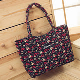 Waterproof Canvas Casual Zipper Shopping Bag