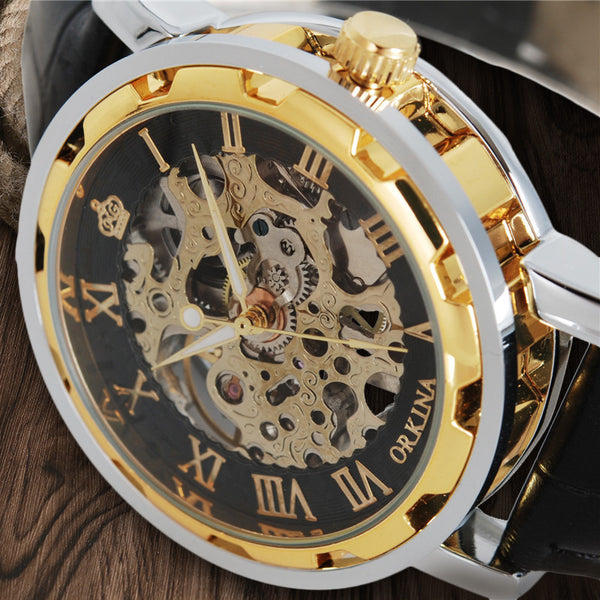 Luxury Hand Skeleton Mechanical Men Watch