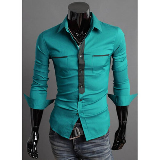 Slim Cyan Shirt